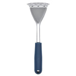 Load image into Gallery viewer, Michael Graves Design Comfortable Grip Vertical Handle Manual Stainless Steel Potato Masher, Indigo $4.00 EACH, CASE PACK OF 24
