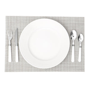 Home Basics 16 Piece Stainless Steel with Plastic Handles - Assorted Colors