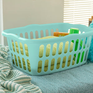 Sterilite 1.5 Bushel / 53 Liter Rectangular Laundry Basket - Clear