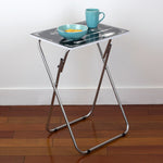Load image into Gallery viewer, Home Basics Bon Appetit Multi-Purpose Folding Table, Black $15.00 EACH, CASE PACK OF 6

