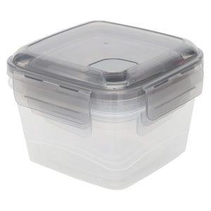 Home Basics Locking Square Food Storage Containers with Grey Steam Vented Lids, (Set of 6) $6.00 EACH, CASE PACK OF 12