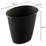 Load image into Gallery viewer, Sterilite 1.5 Gallon Oval Vanity Wastebasket, Black $2.50 EACH, CASE PACK OF 12
