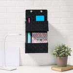 Load image into Gallery viewer, Home Basics 2 Tier Polyester Woven Hanging Organizer, Black $8.00 EACH, CASE PACK OF 6
