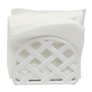 Home Basics Weave Upright Cast Iron Napkin Holder, White $8.00 EACH, CASE PACK OF 6
