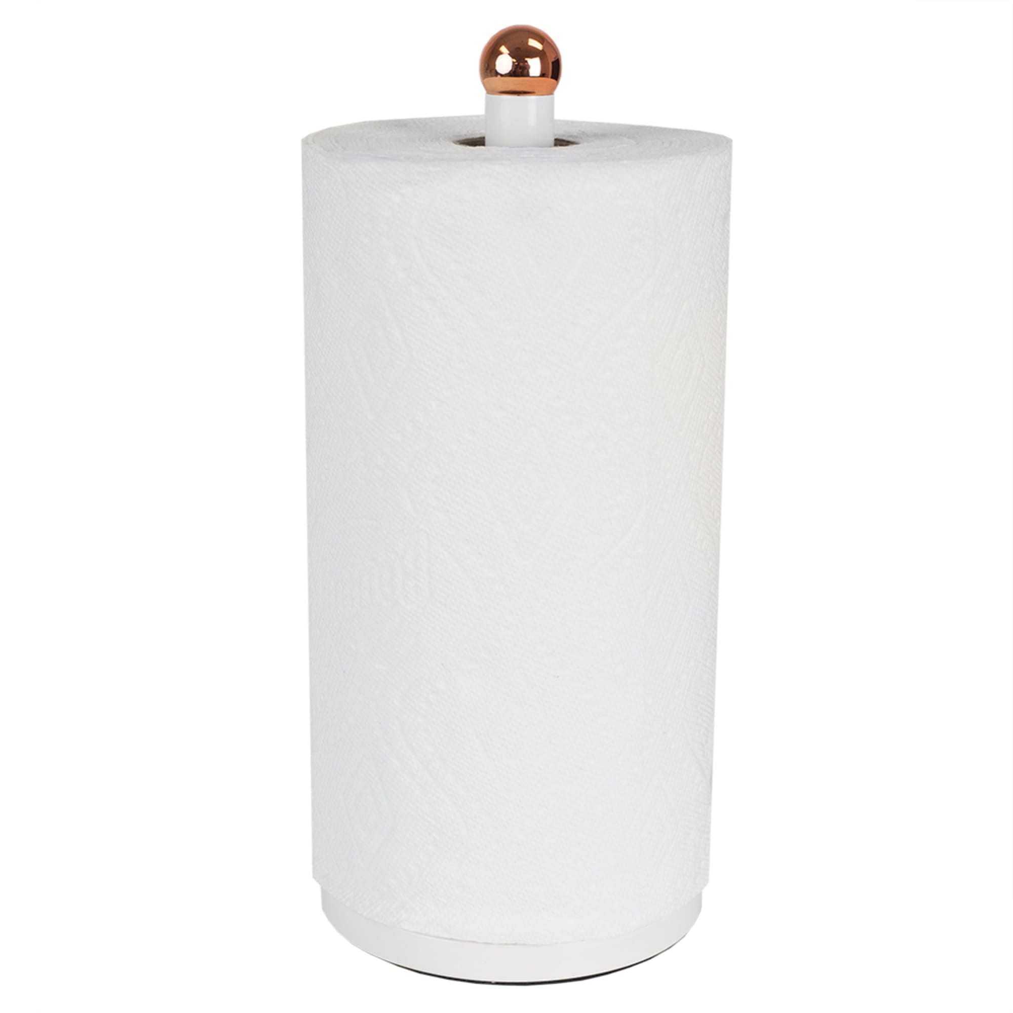 Home Basics Grove Free Standing Paper Towel Holder with Weighted Base, White $5.00 EACH, CASE PACK OF 12