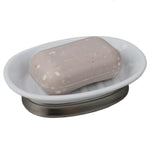 Load image into Gallery viewer, Home Basics Pedestal Soap Dish With Non-Skid Metal Base, White $3.00 EACH, CASE PACK OF 12
