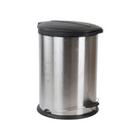 Load image into Gallery viewer, Home Basics 20 Liter Brushed Stainless Steel  with Plastic Top Waste Bin, Silver $30.00 EACH, CASE PACK OF 2
