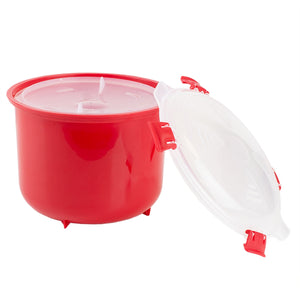 Home Basics Plastic Microwave Rice Cooker, Red $5 EACH, CASE PACK OF 12