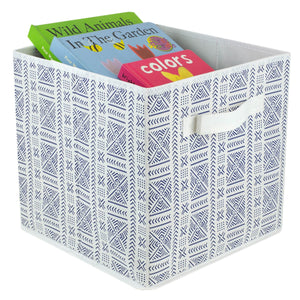 Home Basics Aztec Collapsible Non-Woven Storage Cube, Navy $3.00 EACH, CASE PACK OF 12