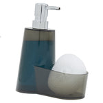 Load image into Gallery viewer, Home Basics 13.5 oz. Plastic Soap Dispenser with Sponge Compartment, Grey $4.00 EACH, CASE PACK OF 12
