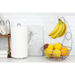 Load image into Gallery viewer, Home Basics Simplicity Collection Fruit Bowl with Banana Tree, Satin Chrome $8.00 EACH, CASE PACK OF 12
