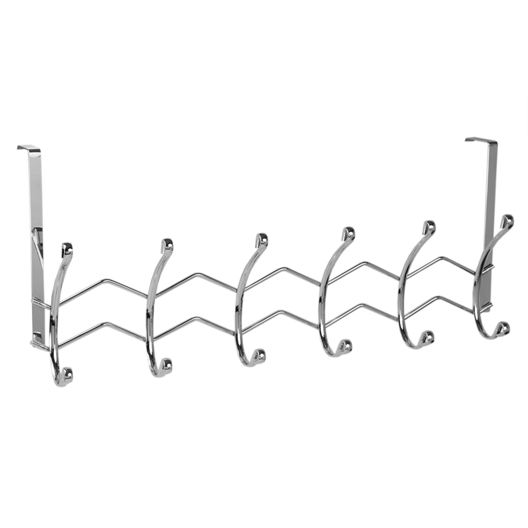 Home Basics Chrome Plated Steel 6 Hook Over the Door Hanging Rack $6.00 EACH, CASE PACK OF 12