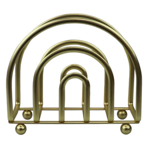 Home Basics Flat Wire Steel Free Standing Upright Non-Skid  Modern Napkin Holder, Gold $3.00 EACH, CASE PACK OF 12