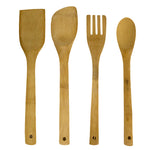 Load image into Gallery viewer, Home Basics 5 Piece Bamboo Utensil Set with Sculptural Holder, Natural $4.00 EACH, CASE PACK OF 24
