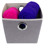 Load image into Gallery viewer, Home Basics Kensington Collection Medium Faux Jute Non-Woven Fabric Open Storage Tote with Grommet Handles $5.00 EACH, CASE PACK OF 12
