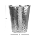 Load image into Gallery viewer, Home Basics Open Top Round 5 Lt Hammered Steel Waste Bin, Chrome $10.00 EACH, CASE PACK OF 6
