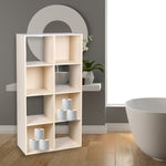 Load image into Gallery viewer, Home Basics Open and Enclosed 8 Cube MDF Storage Organizer, Oak $50.00 EACH, CASE PACK OF 1
