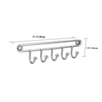 Load image into Gallery viewer, Home Basics Simplicity Collection 5 Hook Key Organizer, Satin Nickel $3.00 EACH, CASE PACK OF 12

