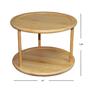 Home Basics 2 Tier Bamboo Lazy Susan $15.00 EACH, CASE PACK OF 6