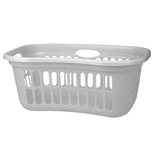Home Basics Curved Hip Holding Large Capacity Lightweight Plastic Laundry Basket with Easy Grab Handles, White $6.00 EACH, CASE PACK OF 12