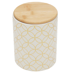 Home Basics Vescia Medium Ceramic Canister with Bamboo Top $6.00 EACH, CASE PACK OF 12
