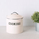 Load image into Gallery viewer, Home Basics Tin Cookie Jar, Ivory $8.00 EACH, CASE PACK OF 4
