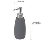 Load image into Gallery viewer, Home Basics Rubberized Ceramic Cylinder Soap Dispenser - Assorted Colors
