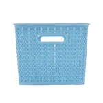 Load image into Gallery viewer, Home Basics 5 Liter Plastic Basket with Handles, Blue $4 EACH, CASE PACK OF 6
