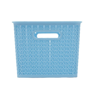 Home Basics 5 Liter Plastic Basket with Handles, Blue $4 EACH, CASE PACK OF 6