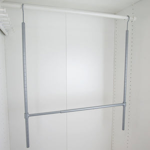 Home Basics Powder Coated Steel 2 Tier Hanging Closet Organizer, Grey $10.00 EACH, CASE PACK OF 6