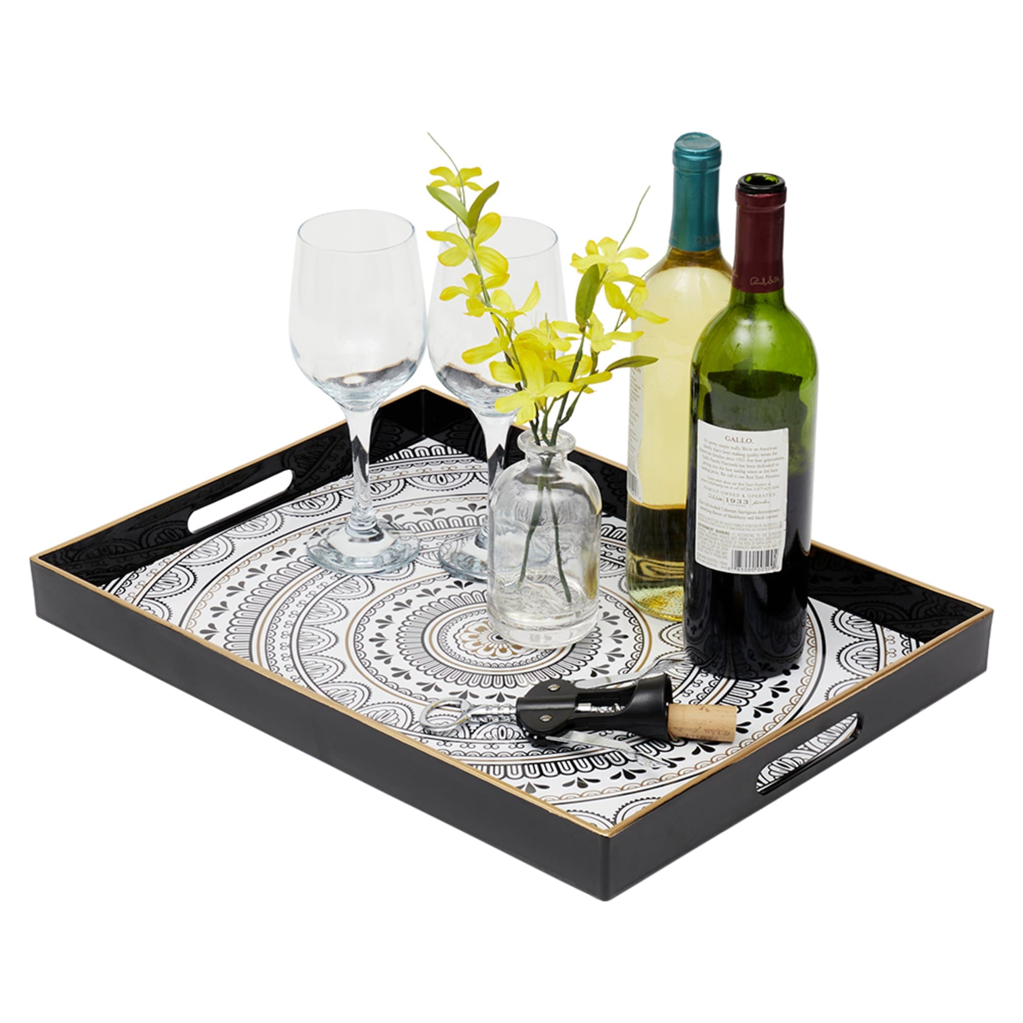 Home Basics 13" x 17" Medallion Serving Tray $15.00 EACH, CASE PACK OF 6