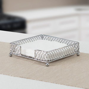Home Basics Infinity Collection Flat Napkin Holder, Chrome $5.00 EACH, CASE PACK OF 12