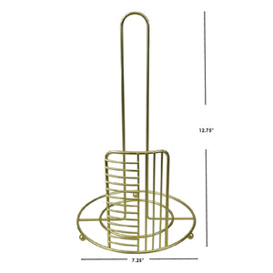 Home Basics Halo Free Standing Steel Paper Towel Holder, Gold $4.00 EACH, CASE PACK OF 12