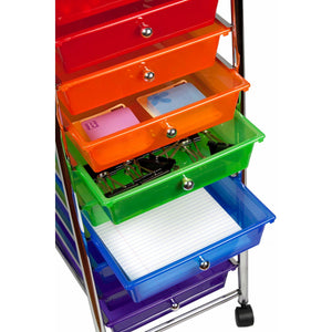 Home Basics 10 Drawer Rolling Cart, Multi-Color $40.00 EACH, CASE PACK OF 2
