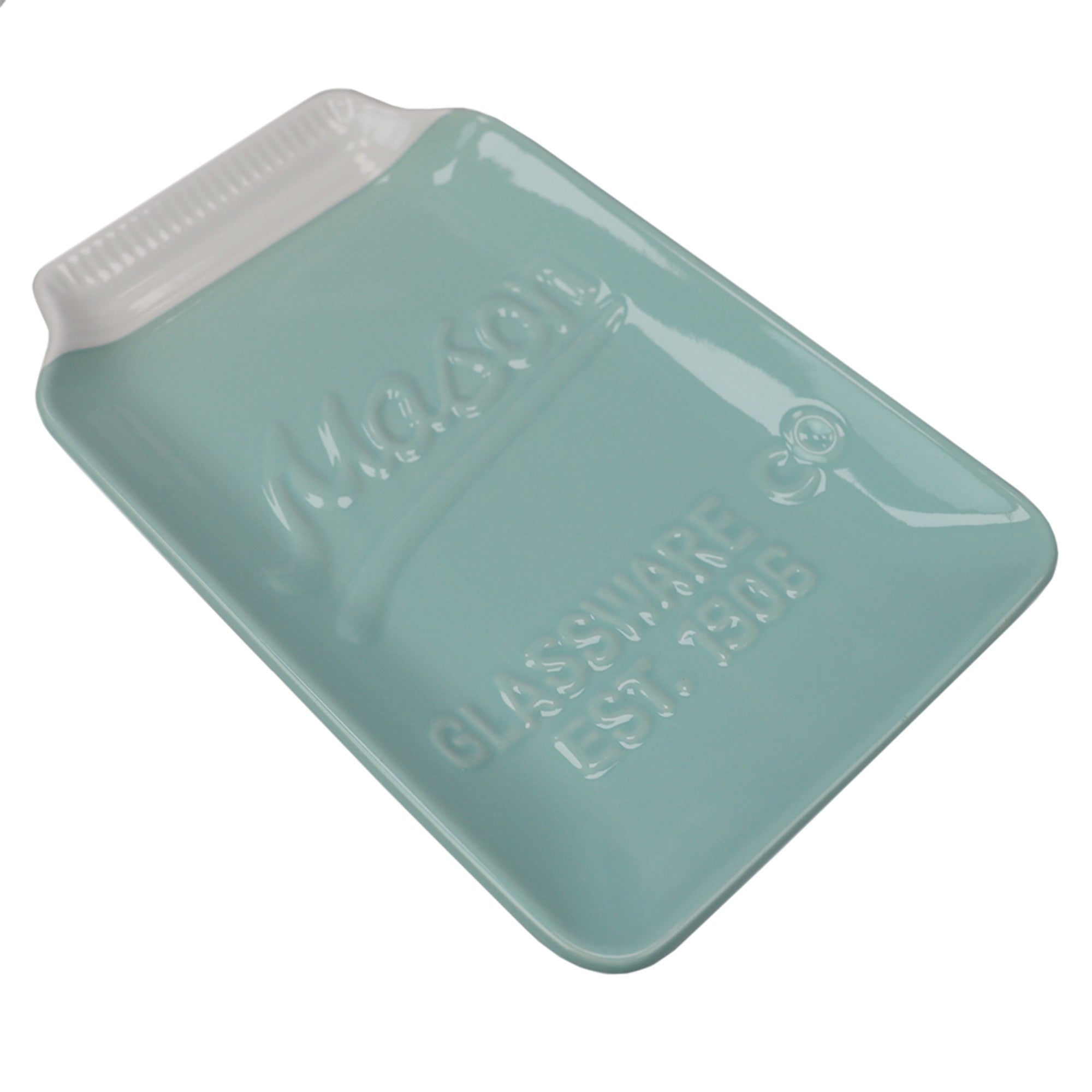 Home Basics Ceramic Mason Jar Spoon Rest - Assorted Colors