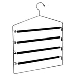 Load image into Gallery viewer, Home Basics 4 Tier Swinging Arm  Steel Pants Hanger with Soft Grip Foam Coated Rods, Black $5 EACH, CASE PACK OF 24
