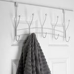 Load image into Gallery viewer, Home Basics Shelby 5 Hook Over the Door Hanging Rack, White $5.00 EACH, CASE PACK OF 12
