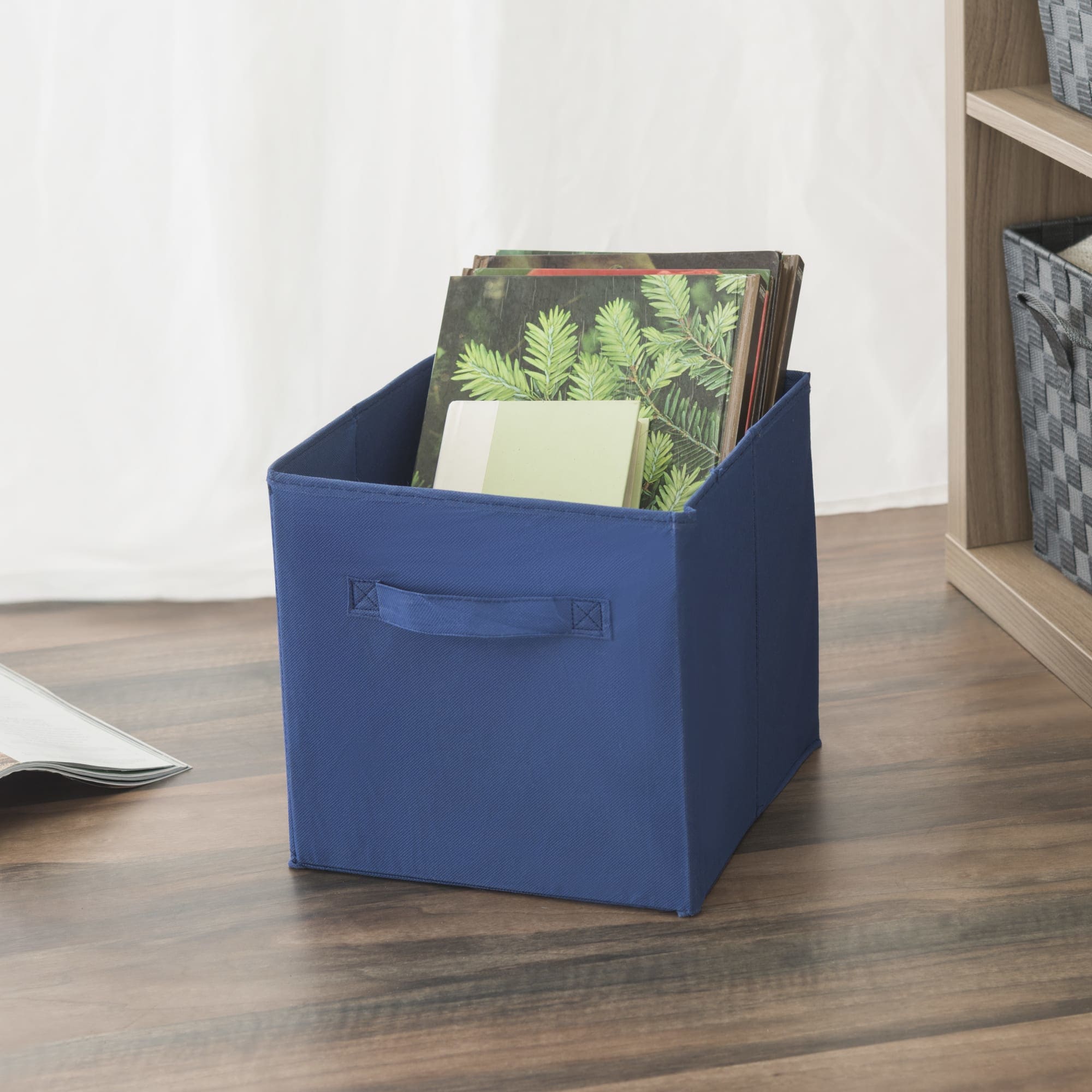 Home Basics Collapsible and Foldable Non-Woven Storage Cube, Navy $3.00 EACH, CASE PACK OF 12