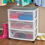 Load image into Gallery viewer, Sterilite Wide 3 Drawer Cart, White $42.00 EACH, CASE PACK OF 1
