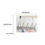 Load image into Gallery viewer, Home Basics Satin Nickel 5 Hook Over the Door Hanging Rack, Diamonds $6.00 EACH, CASE PACK OF 12
