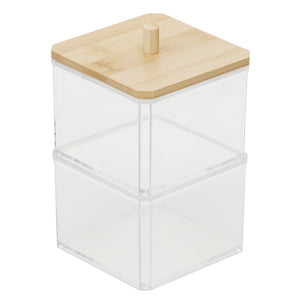 Home Basics 2 Tier Cosmetic Organizer with Bamboo Lid $6.00 EACH, CASE PACK OF 12