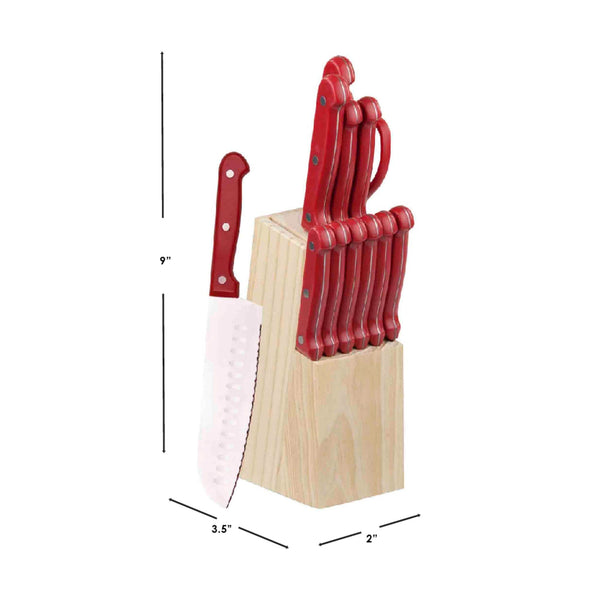 Case 9 Piece Household Cutlery Block and Knife Set