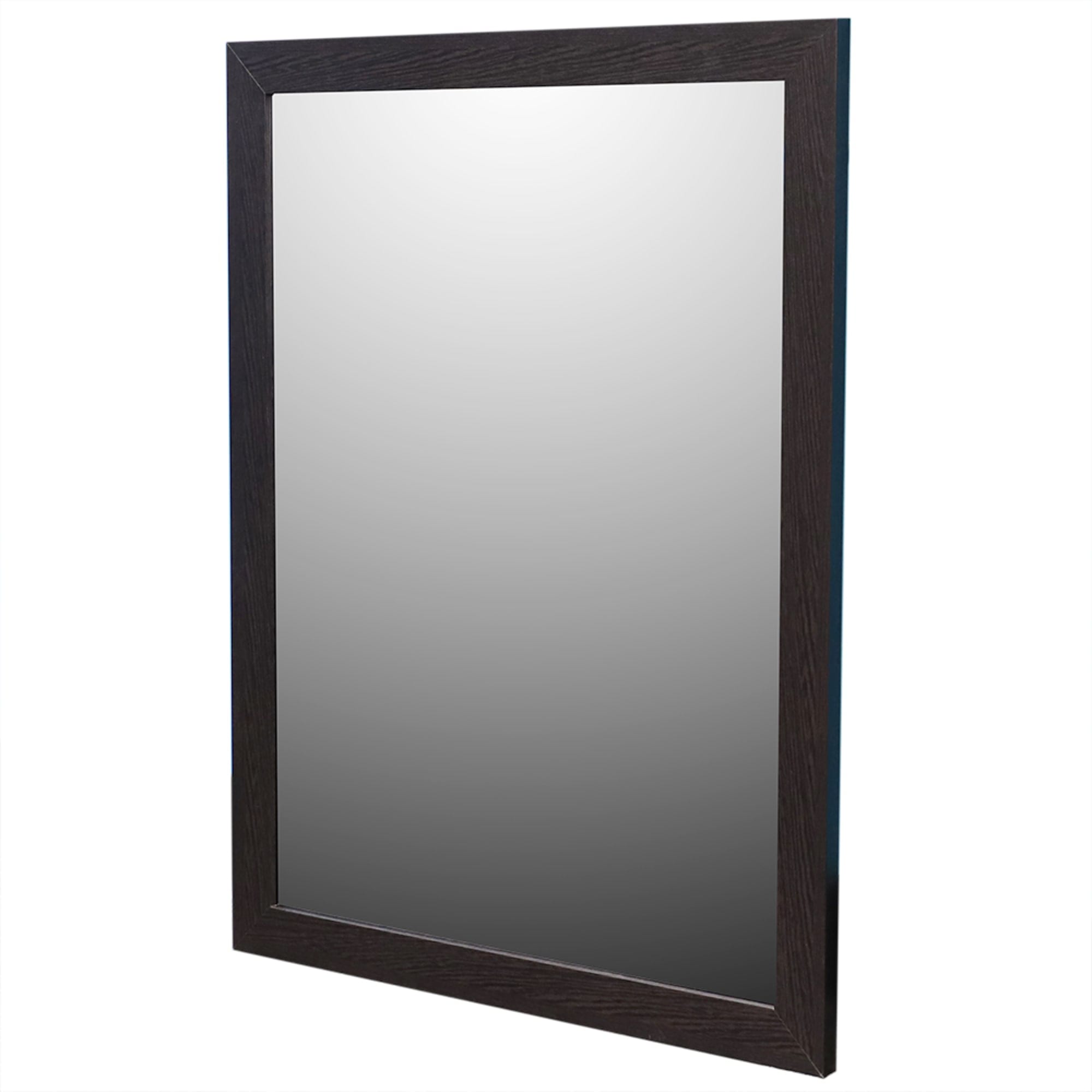 Home Basics Framed Painted MDF 18” x 24” Wall Mirror, Mahogany $10.00 EACH, CASE PACK OF 6