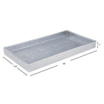 Load image into Gallery viewer, Home Basics Metallic Weave Vanity Tray, Silver $5.00 EACH, CASE PACK OF 8
