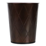 Load image into Gallery viewer, Home Basics Diamond Open Top 8 Lt Waste Bin, (9.5&quot; x 10.25&quot;), Bronze $6.00 EACH, CASE PACK OF 12
