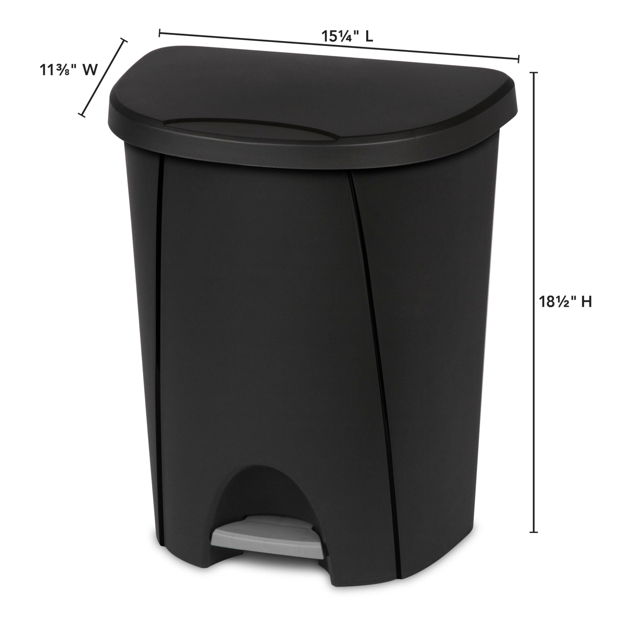 Sterilite 6.6 Gallon / 25 Liter StepOn Wastebasket Black $15.00 EACH, CASE PACK OF 4