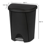 Load image into Gallery viewer, Sterilite 6.6 Gallon / 25 Liter StepOn Wastebasket Black $15.00 EACH, CASE PACK OF 4
