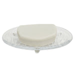 Load image into Gallery viewer, Home Basics Rippled 3 Piece Glass Bath Accessory Set, Clear $6.00 EACH, CASE PACK OF 8
