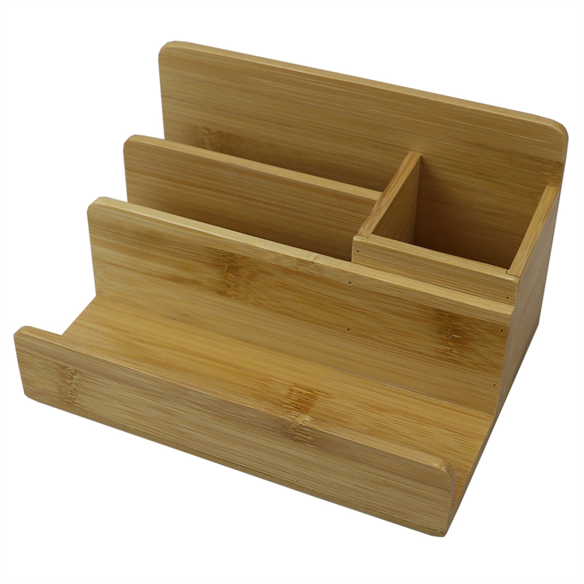 Home Basics 4 Compartment Bamboo Desktop Organizer, Natural $6.00 EACH, CASE PACK OF 6