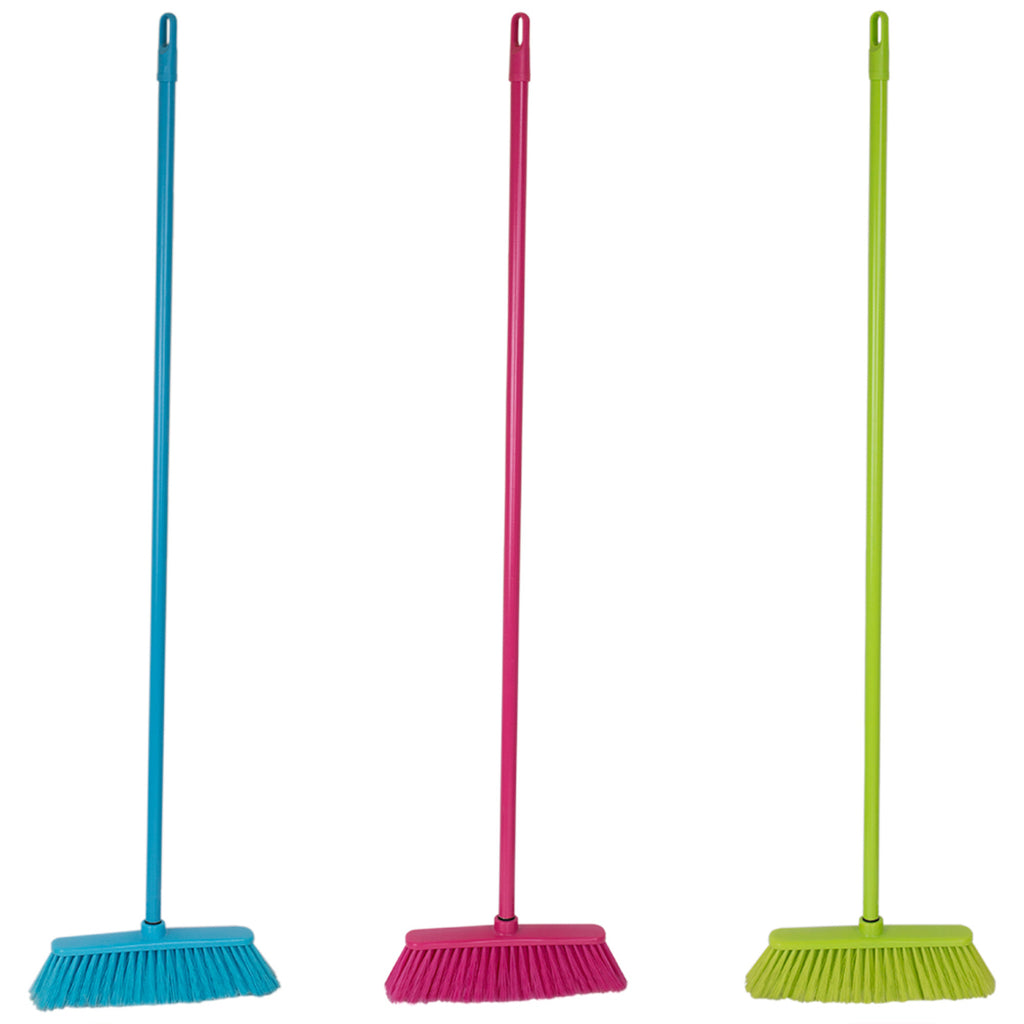 Home Basics Brights Collection Push Broom - Assorted Colors